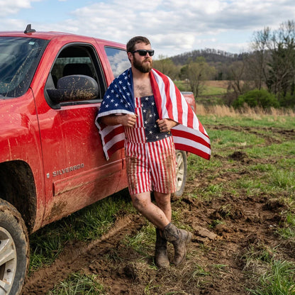 American Flag Overalls