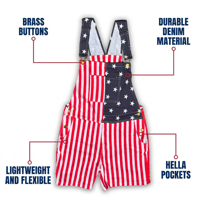 American Flag Overalls